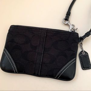 Coach black coin purse